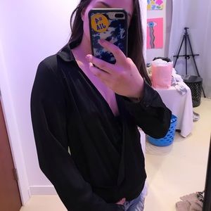 black blouse with collar